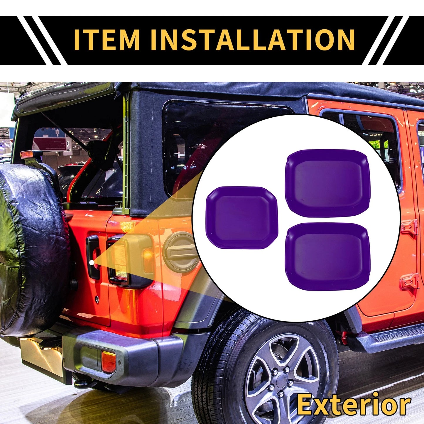 Exterior Door Handle Bowl Cover Trims for Jeep Gladiator JT (2020–2024) Purple