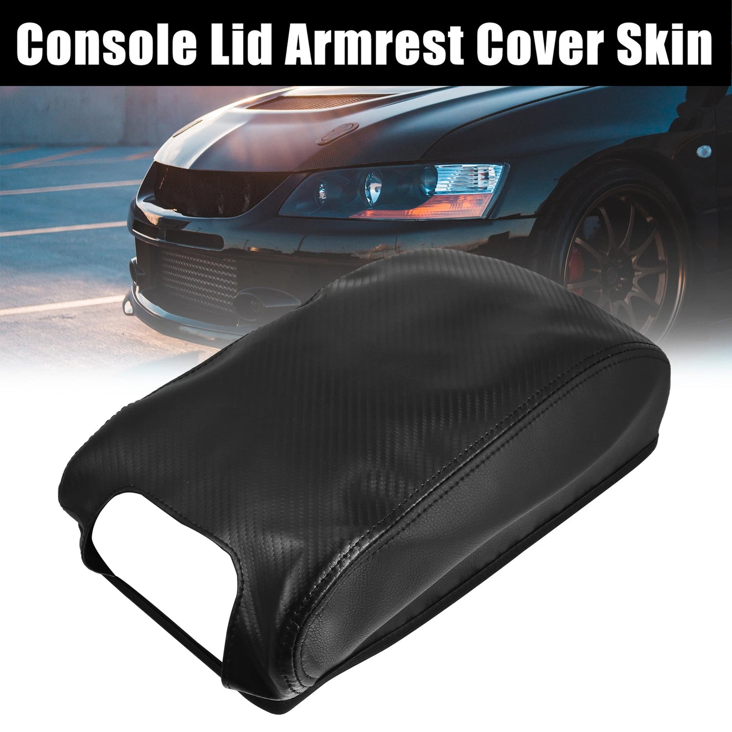 Center Console Lid Armrest Cover for Jeep Wrangler (2007–2018) Carbon Fiber