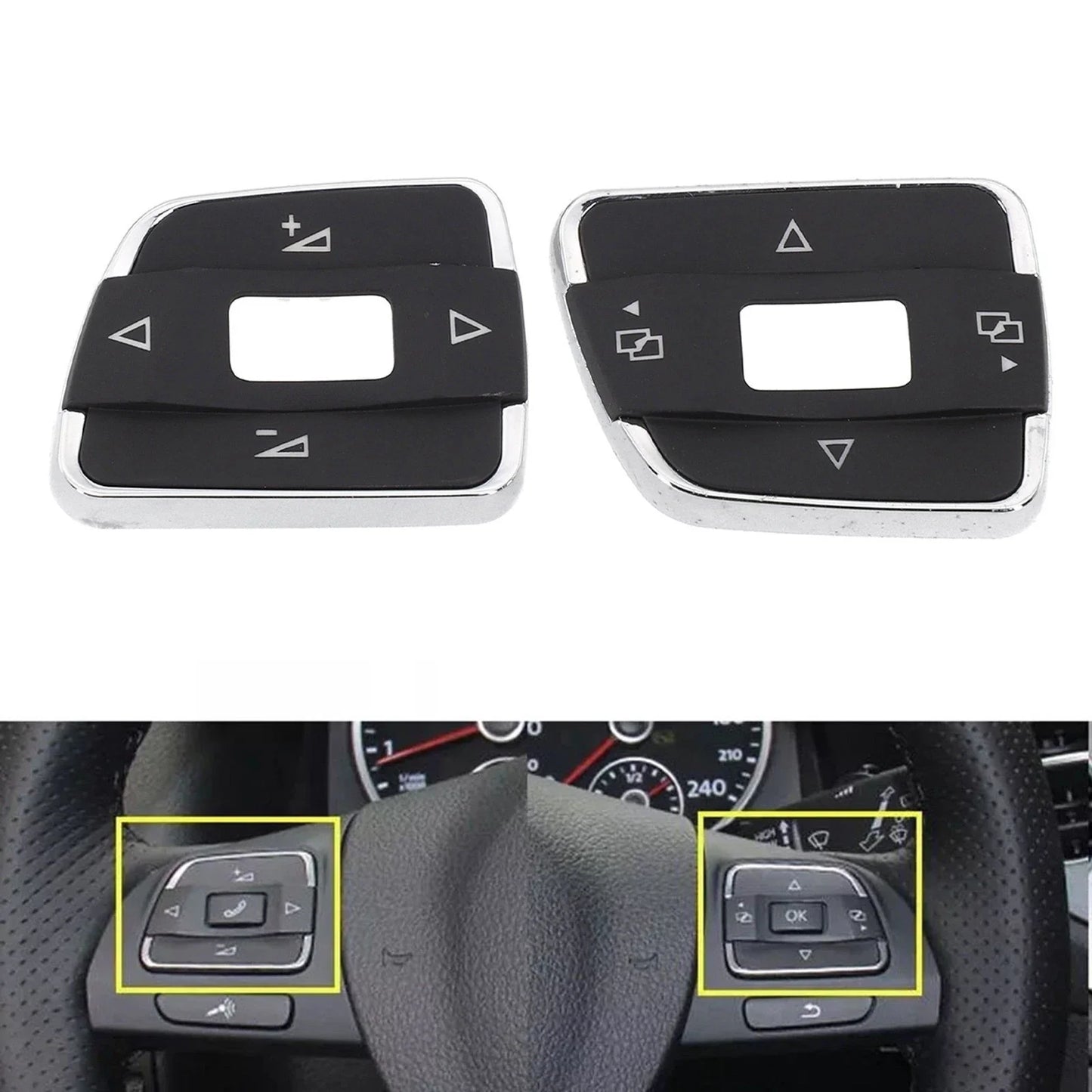 Steering Wheel Volume Switch Button Trim Cover for Passat B7 (2010–2015)