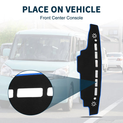 Dashboard Cover Mat for Suzuki Every DA17V (2015–2024) Black Blue 1 Set