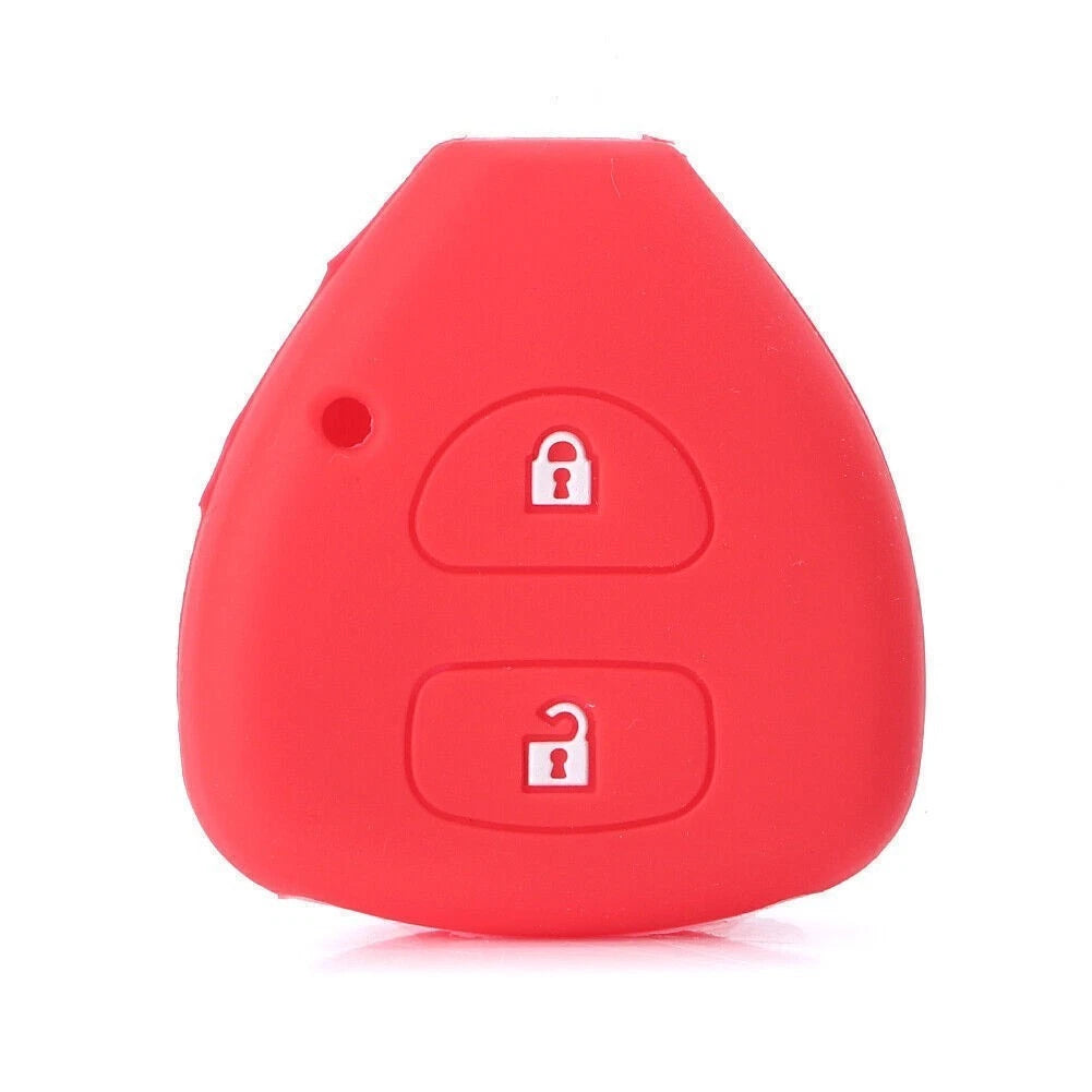 2X Silicone Key Cover Protector for Toyota Corolla RAV4 Avensis (2000–2023)