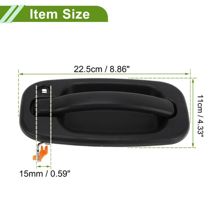 Exterior Door Handle for Chevrolet GMC (2010–2015) Black Front Left No.15034985