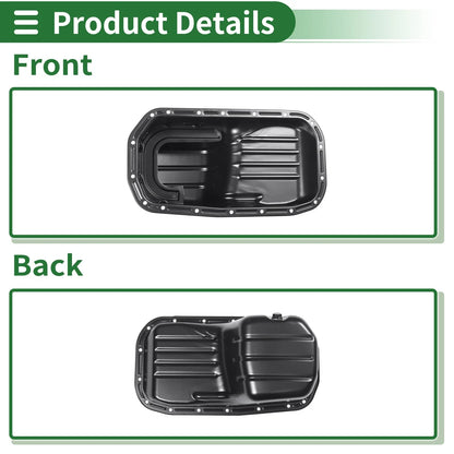 Engine Oil Pan for Hyundai Accent (1994-2000) - 1 x No.2151026010 Iron Black