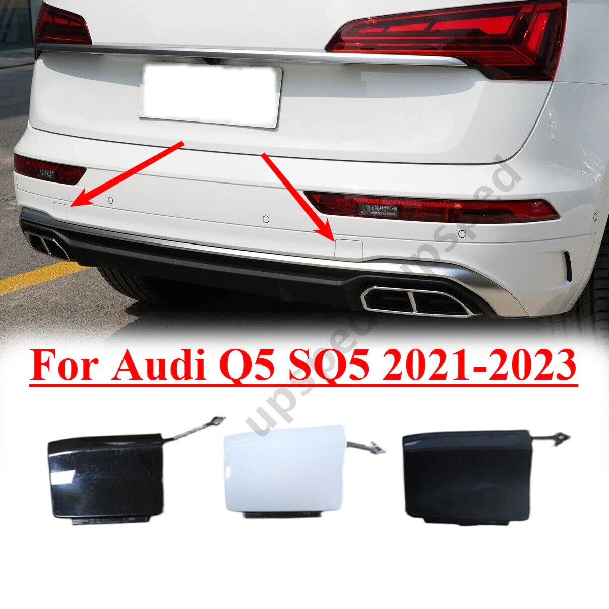 Rear Bumper Tow Hook Hole Eye Cover Cap for Audi Q5 (2021–2023)