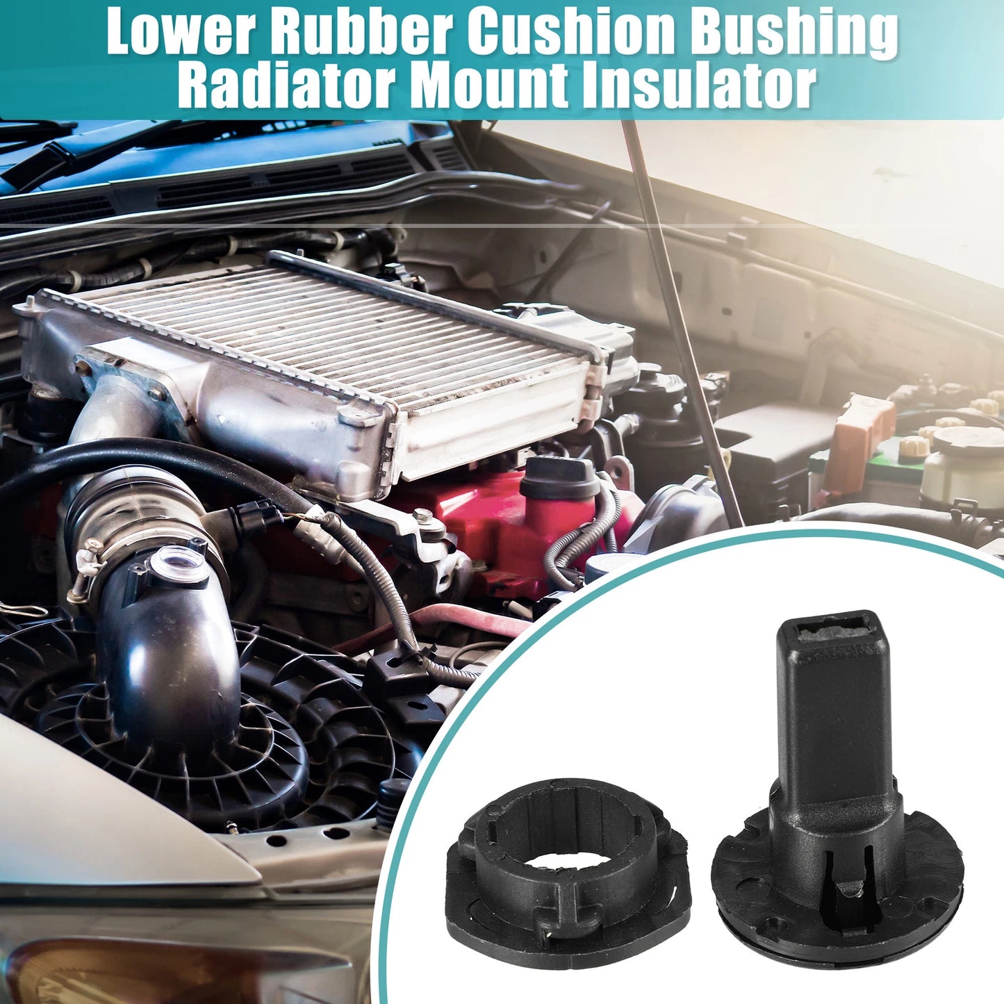 Set of 2 Upper Radiator Mount Bushing Bracket with Support Sleeve for BMW 228i (2014–2019)