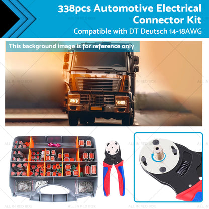 338PCS Crimping Tool Connector Kit for DT Deutsch 14-18AWG