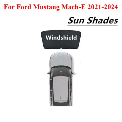 2 x Window Sun Visor Shade Privacy Sleep Shield for Mustang Mach-E (2021–2024)