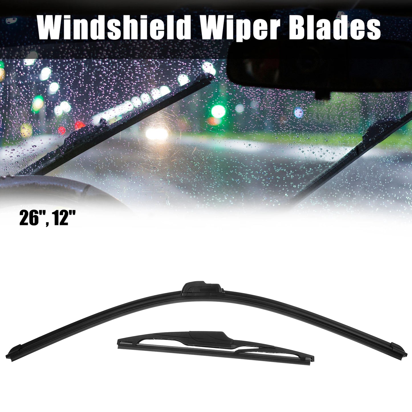 2X Front Rear Wiper Blades for Toyota Aygo (2005–2014)