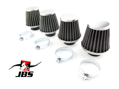 Set of 4 Chrome Pod Air Filters for Universal Applications (48mm)