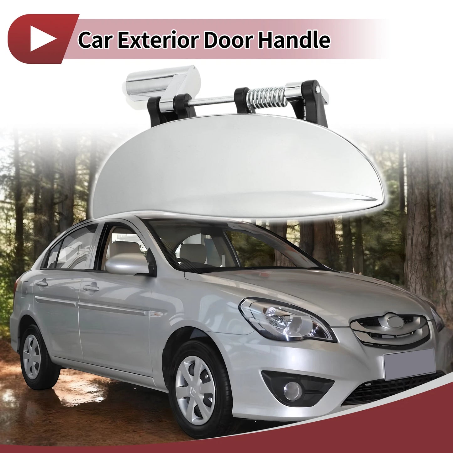 Exterior Door Handle for Hyundai Atos (1997–2002) No. 8265002000 Silver Tone