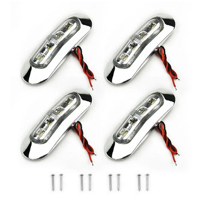4 x Waterproof 12V-24V Stern Transom Light for Marine Boat LED Deck Courtesy