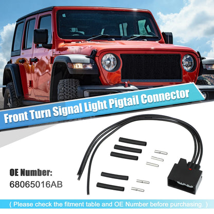 Set of 1 Front Turn Signal Light Connector for Jeep (68065016AB)