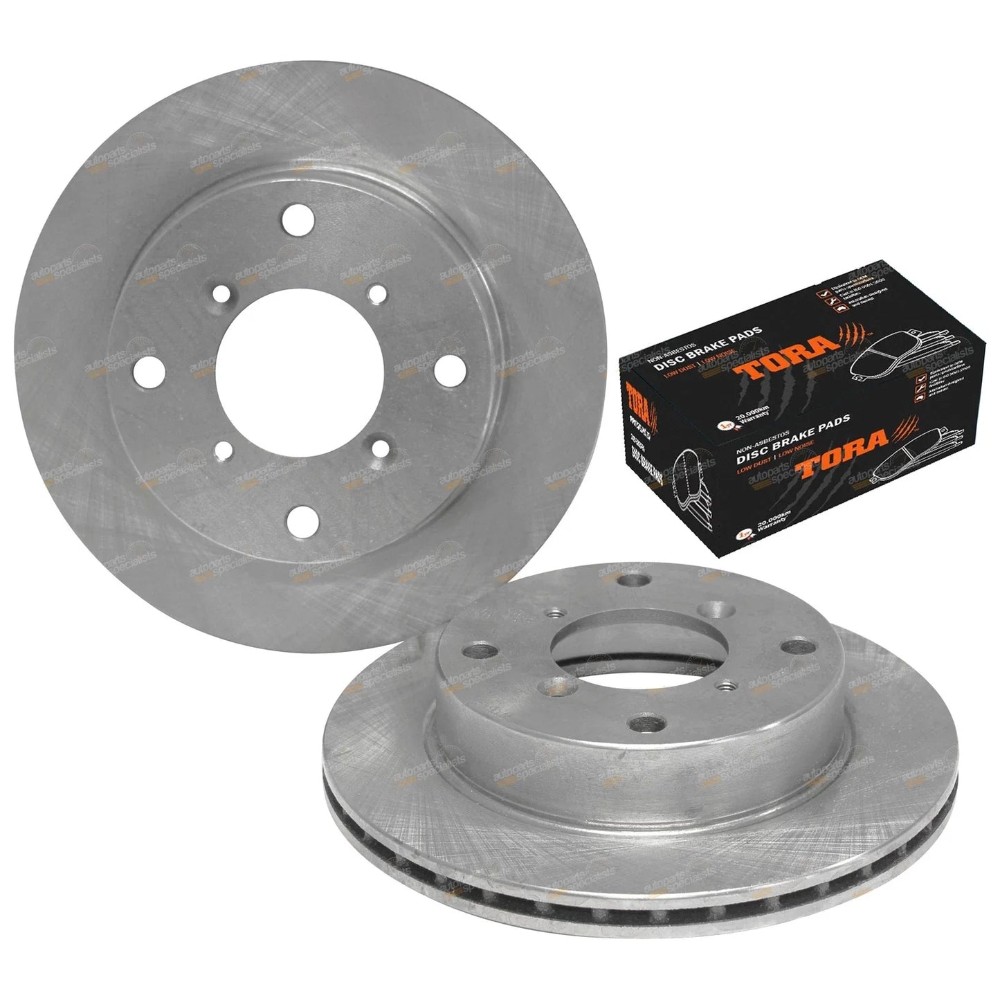 Front Brake Rotor + Disc Pads Set for Suzuki Alto SH410 (1995 - 1999)