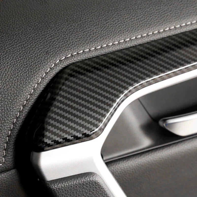 ABS Carbon Fiber Door Armrest Cover Trim for Toyota RAV4 (2019–2023)