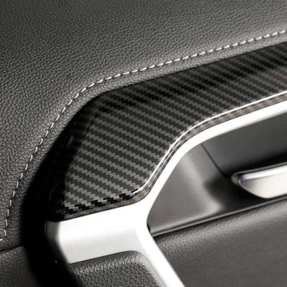 ABS Carbon Fiber Door Armrest Cover Trim for Toyota RAV4 (2019–2023)
