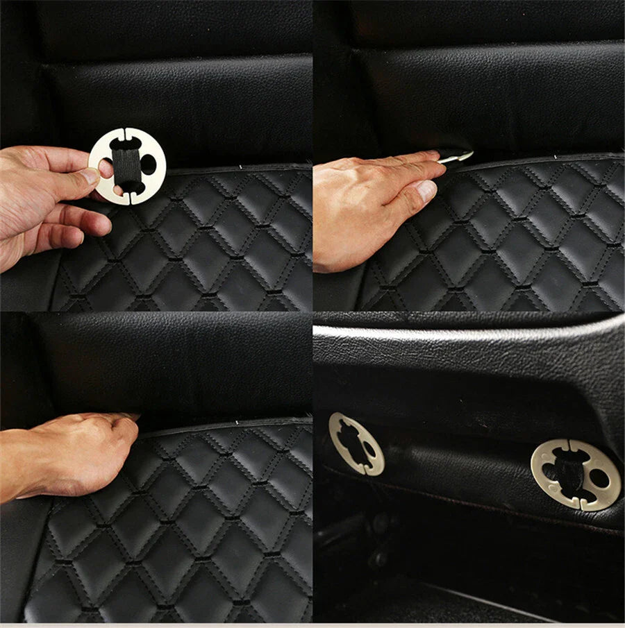 Front Seat Cover Cushion for Universal Car - Breathable PU Leather Black (N/A)