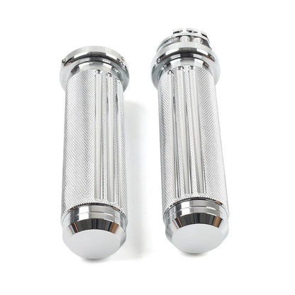 Chrome Handlebar Hand Grips for Harley Heritage Softail Dyna