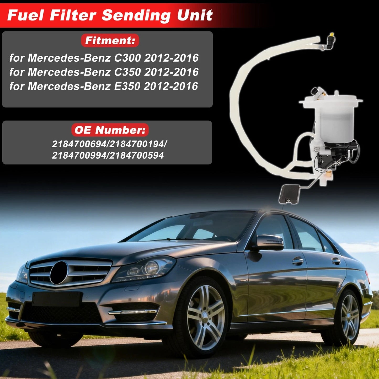 Fuel Filter Assembly for Mercedes-Benz C300 (2012–2016) No. 2184700694