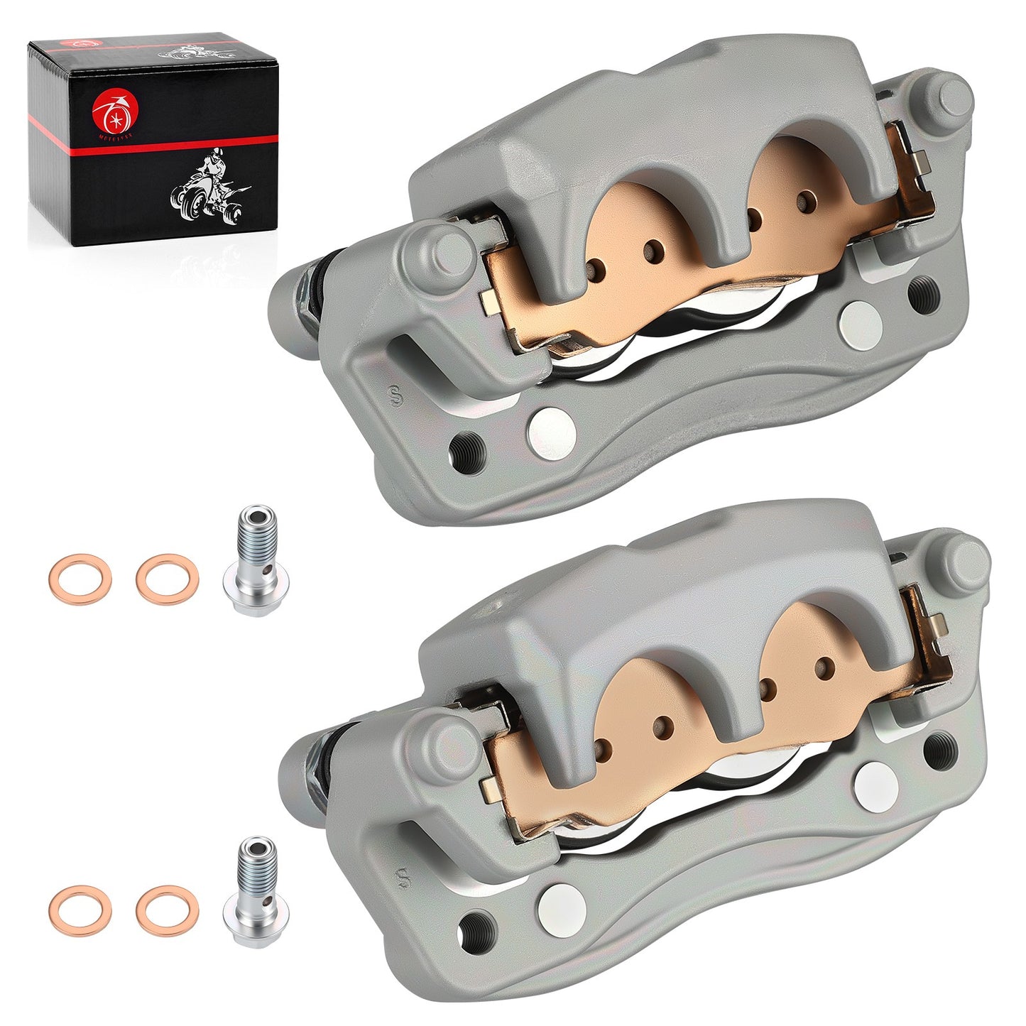 Set of 2 Rear Brake Calipers with Pads for Yamaha YXZ1000R (2016–2024)