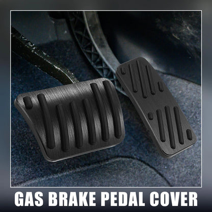 Set of 2 Brake Pedal Gas Accelerator Covers for Jeep Cherokee (2014–2021) Black