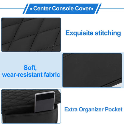 Armrest Box Pad with Storage Pockets for Vehicle