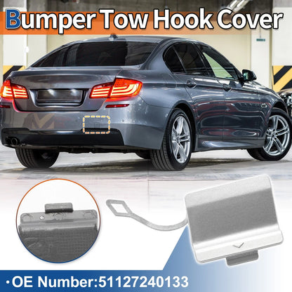 Rear Bumper Tow Hook Cover for BMW 5 Series F10 Titan Silver