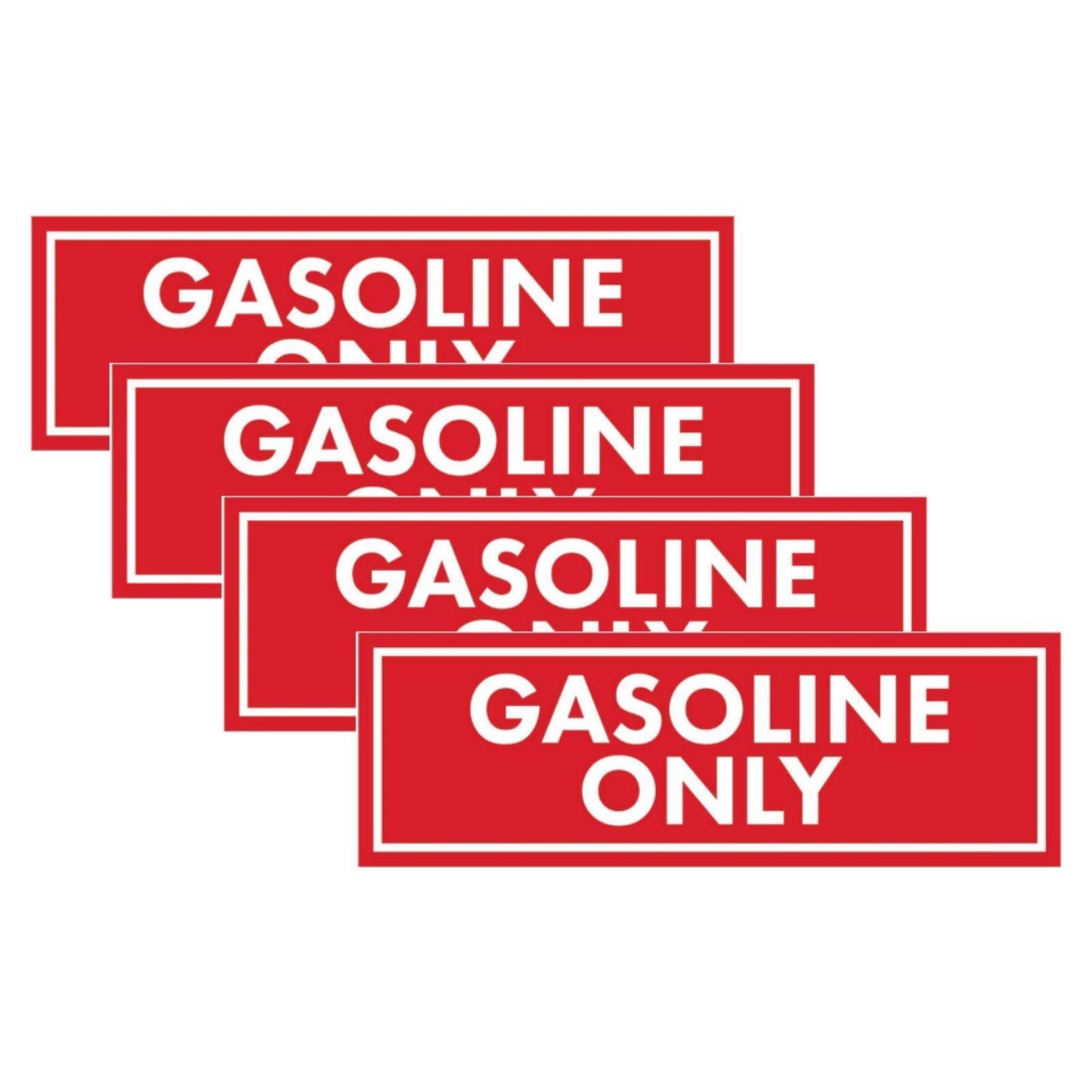 Set of 4 Diesel Fuel Only Stickers for Fuel Door