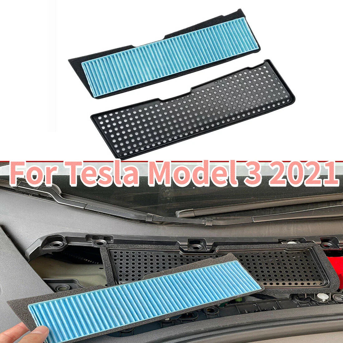 Vent Cover Trim / Car Air Flow Filter for Tesla Model 3 (2021–2021)