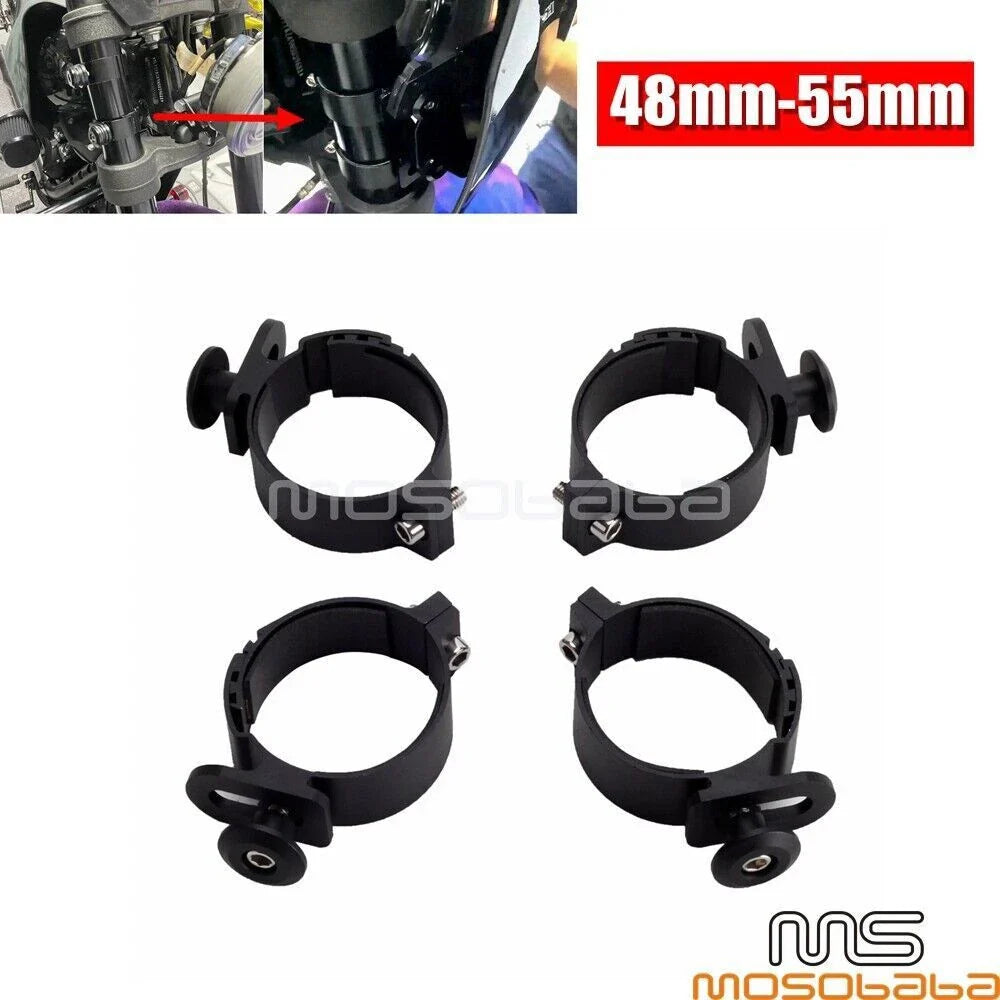 Front Fairing Windshield 48-55mm Fork Mount Clamp for Harley Road Glide (2008-2023)