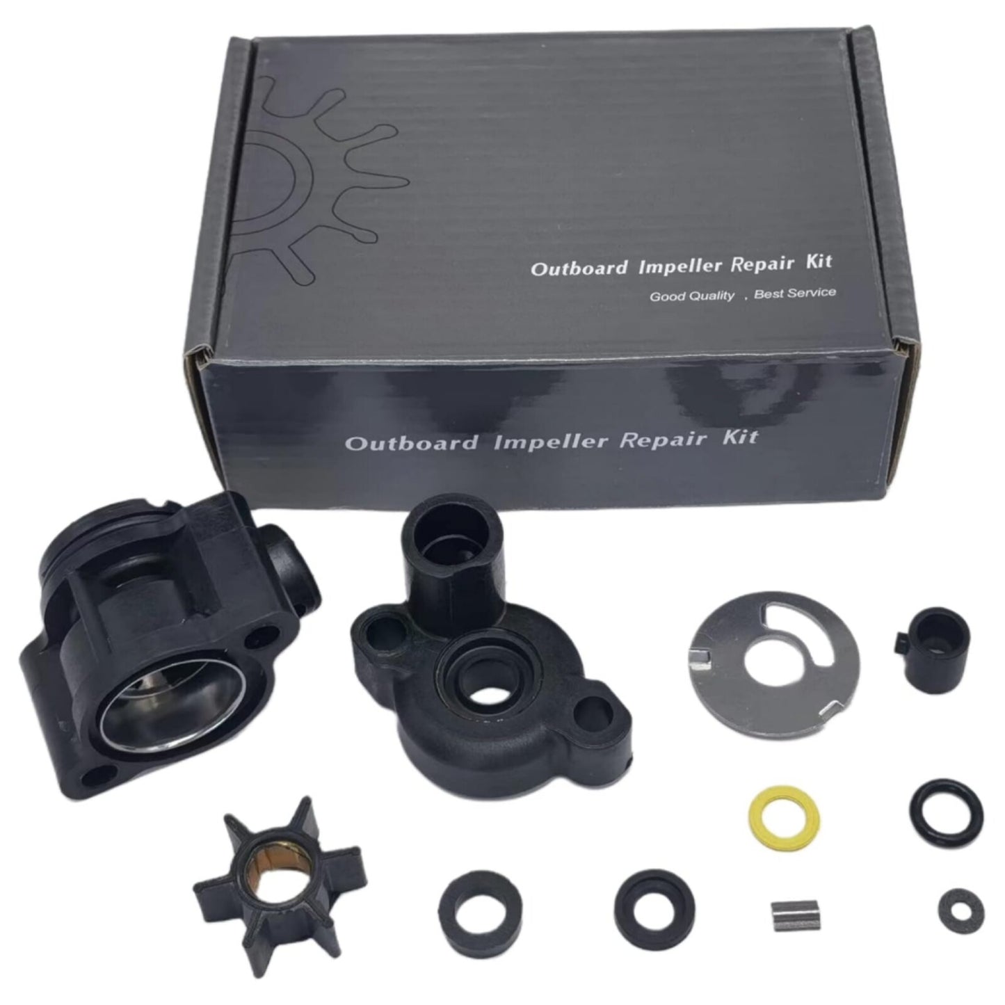 Water Pump Impeller Kit for Mercury Outboard (0.456", 4-9.8HP)