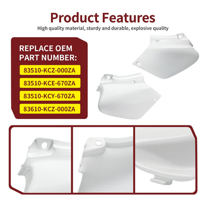 Set of 2 Side Panels for Honda XR250R XR400R (1996–2004) - White