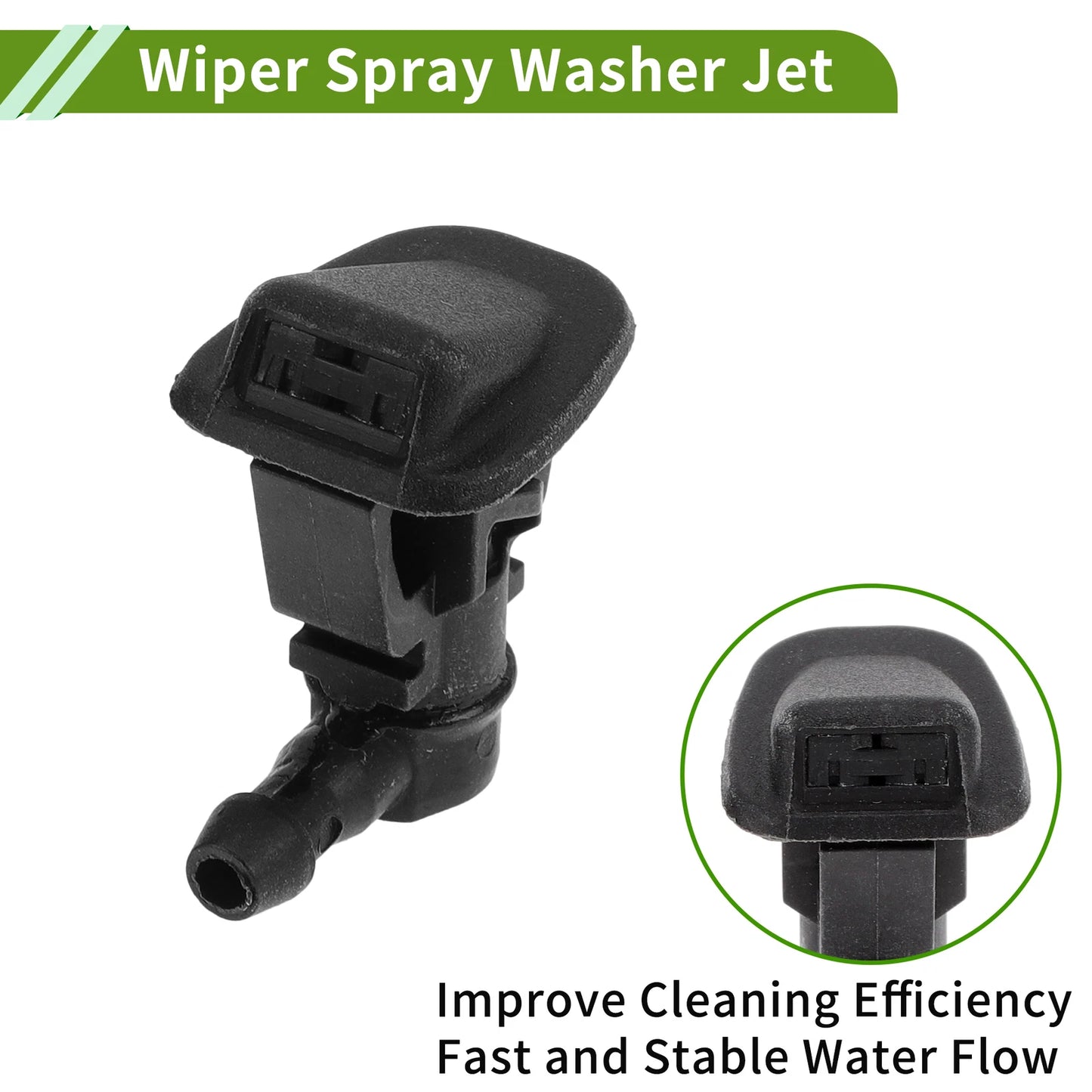 Set of 2 Front Windshield Washer Nozzles for Jeep Wrangler (2013–2015) No. 68164356AB