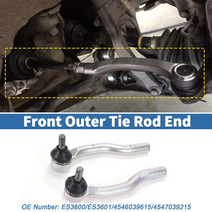 2X Front Outer Tie Rod Ends for Toyota Camry (2002–2003) No. ES3600/ES3601