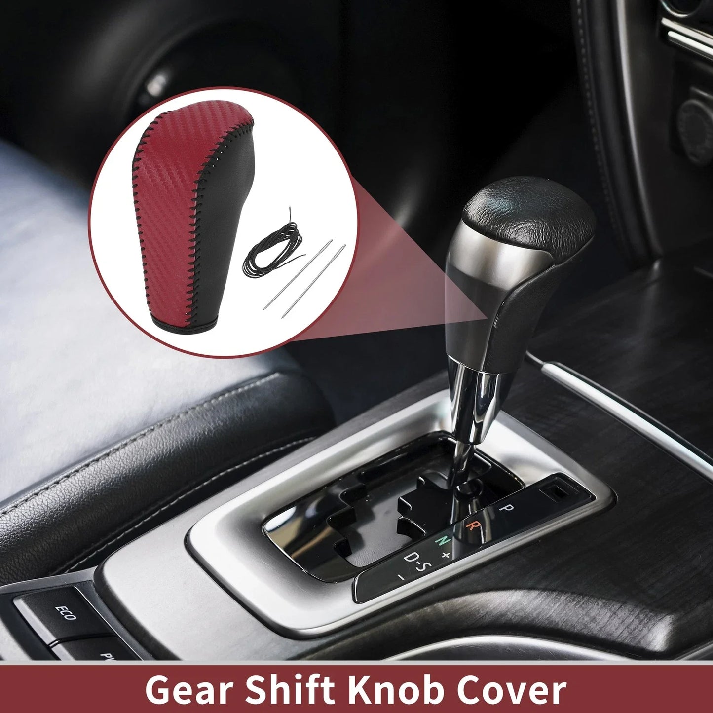 Shift Knob Cover for BMW 3 Series E90 Black Leather (2004-2012)