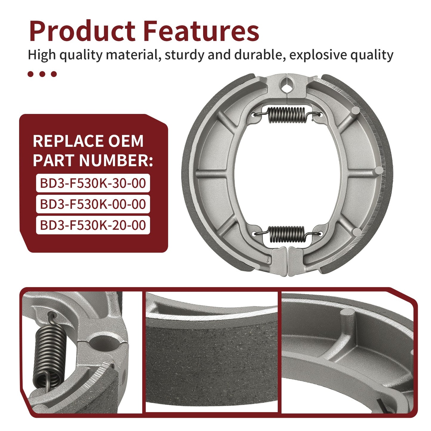 Rear Brake Shoes for Yamaha Raptor 110 (2010–2014)