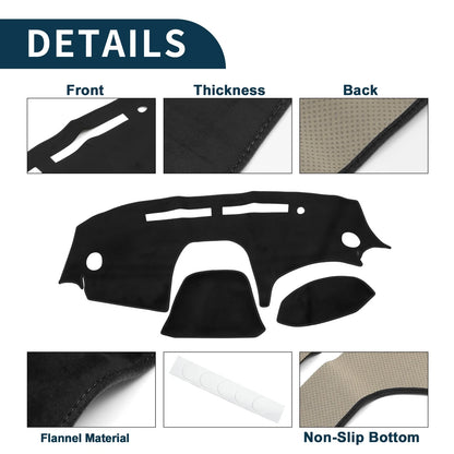 Dashboard Dash Cover Mat for Daihatsu Cast LA250S/LA260S (2014–2020) Black Set