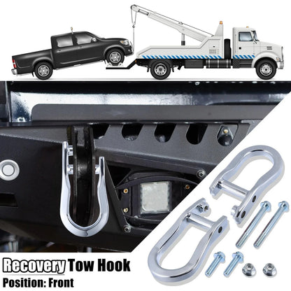 Front Recovery Tow Hook Kit for Chevy Silverado & GMC Sierra 1500 (2014-2023)