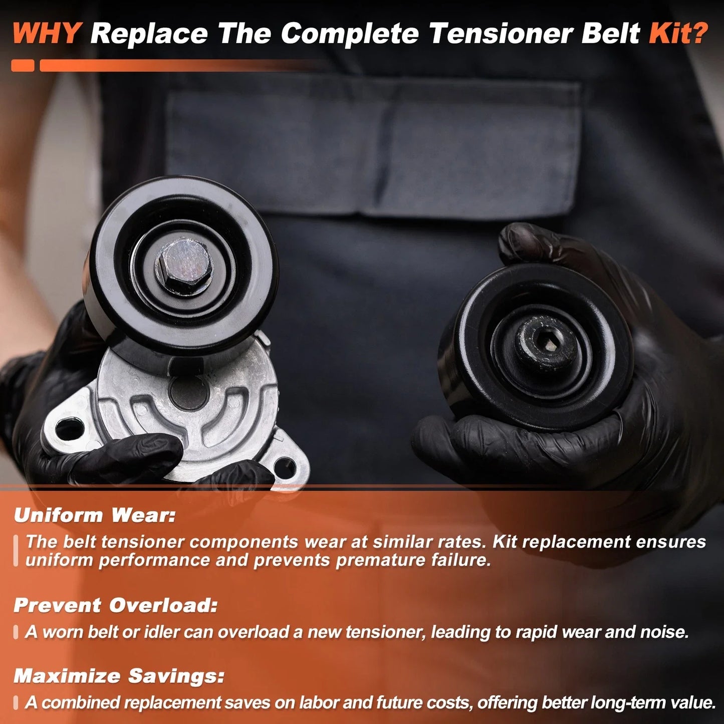 Set Drive Belt Tensioner Kit for BMW 535i (2011 - 2016)