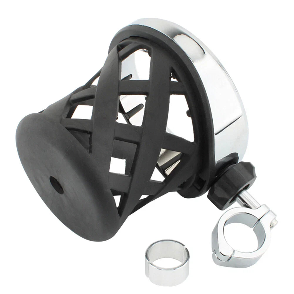 New Chrome Motorcycle Drink Cup Holder 7/8"-1" Clamp for Harley