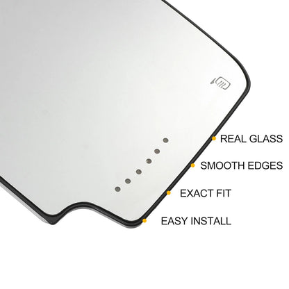 Heated Right Upper Side Rearview Mirror Glass for Chevrolet Silverado