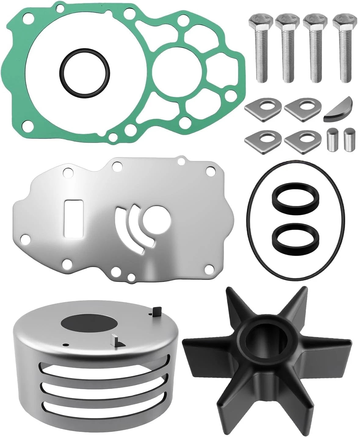 Water Pump Repair Kit for Yamaha F225 F250 F300 Outboards (2000–2023)