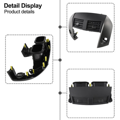 Black Center DASH Vents+Trim Bezels for Toyota RAV4 (2006–2012)