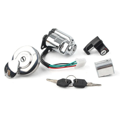 Ignition Switch Fuel Gas Cap Seat Lock Key Set for Honda VT600 Shadow (88-08)