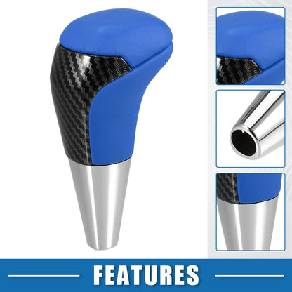 Gear Shift Knob for Toyota (Unpunched, Carbon Fiber Pattern, Blue)