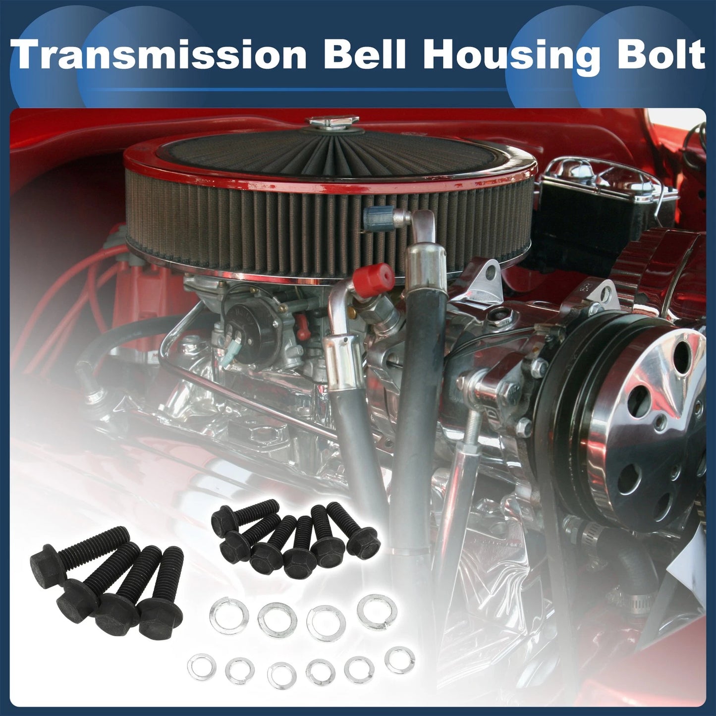 Set of 1 Manual Transmission Bell Housing Bolt Kit for Chevrolet Camaro (1967–1981)