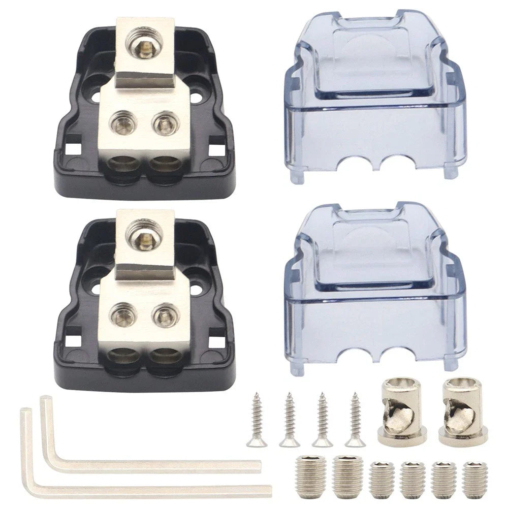Car Audio Splitter Amp Power Distribution Block 4 Gauge In 8 Gauge Out