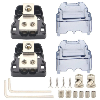 Car Audio Splitter Amp Power Distribution Block 4 Gauge In 8 Gauge Out