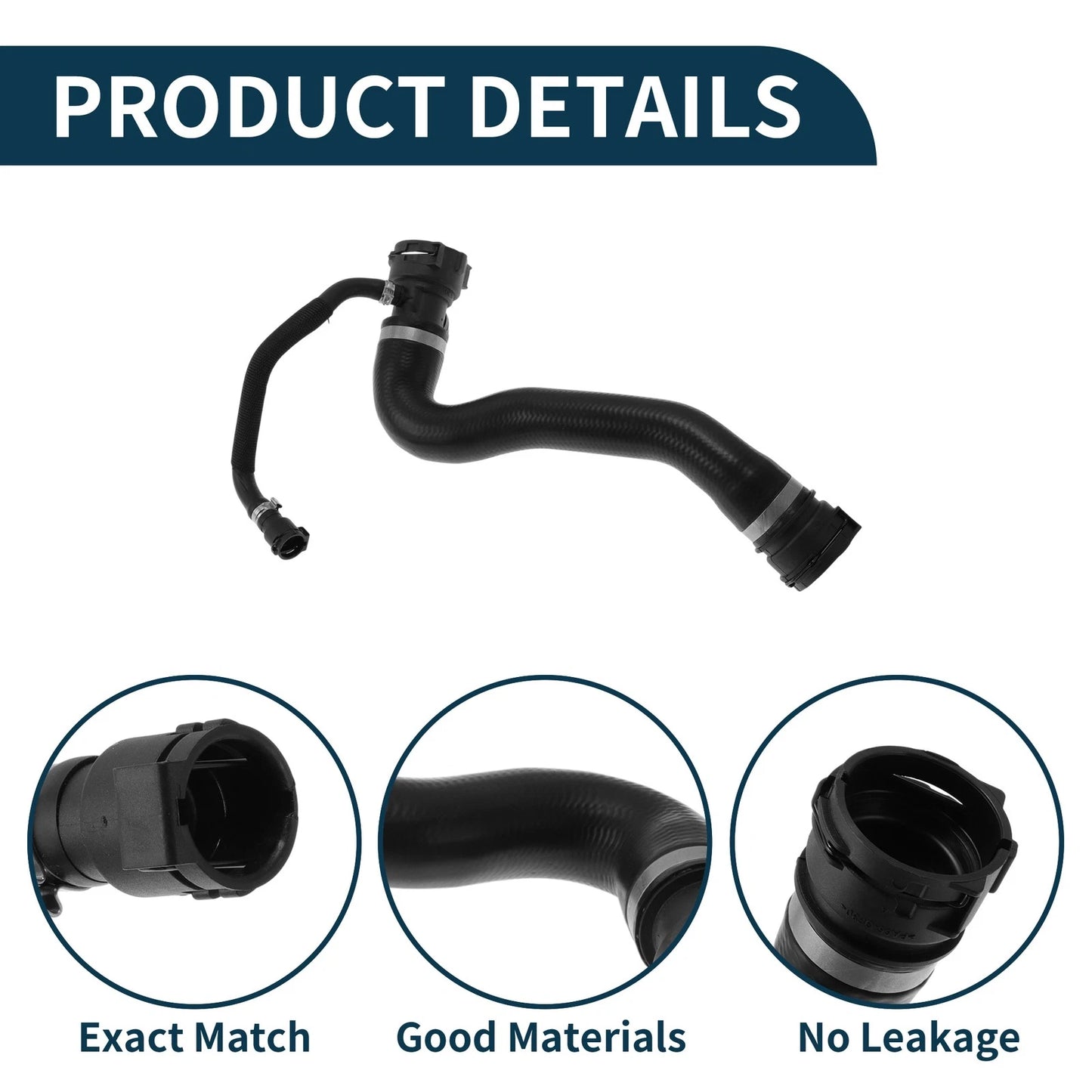 Radiator Hose for BMW 7 Series (2009–2010) No. 17127800099 Rubber