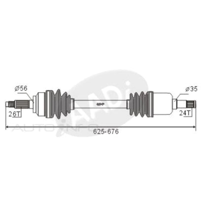 LH CV Shaft for Kia Mentor (1997–2000)