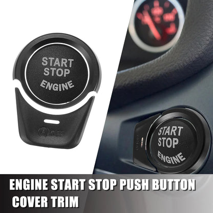 Start Stop Button Cover Sticker Kit for BMW 2 Series, 3 Series, X1-X5 Black